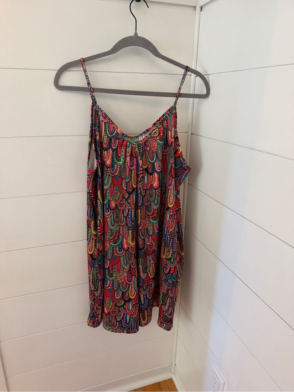 Colorful Paisley Print Wide Leg Romper Women’s XXL Boho